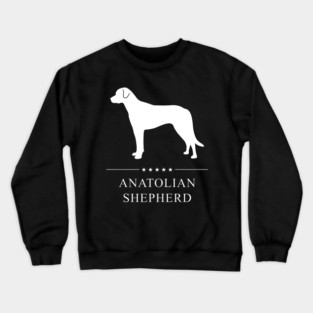 Anatolian Shepherd Dog White Silhouette Crewneck Sweatshirt