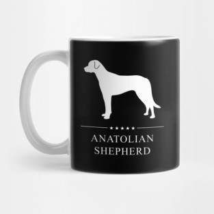 Anatolian Shepherd Dog White Silhouette Mug