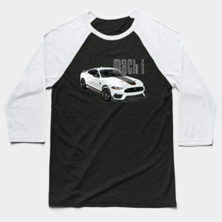 MACH1 MUSTANG GT OXFORD WHITE Baseball T-Shirt