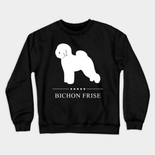 Bichon Frise Dog White Silhouette Crewneck Sweatshirt
