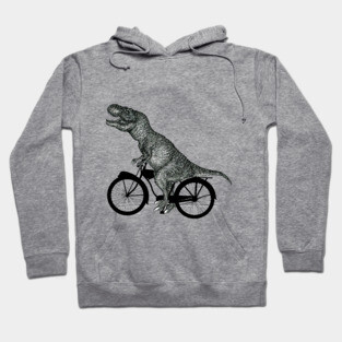 funny t rex bicycling Hoodie