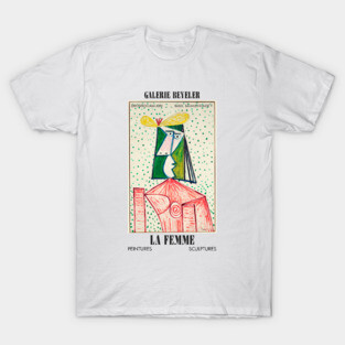 Pablo Picasso Exhibition Art Poster - Buste de Femme T-Shirt