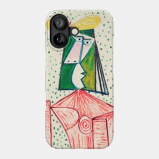 Pablo Picasso Exhibition Art Poster - Buste de Femme Phone Case