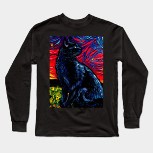 Black Cat Night 2 VERSION 2 Long Sleeve T-Shirt
