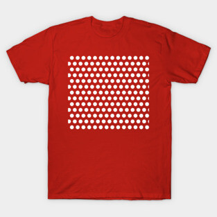 White polka dot on red background T-Shirt
