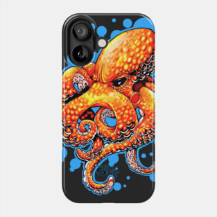 Orange Octopus Phone Case