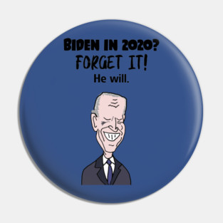 Funny Anti Joe Biden Forgetful Cartoon Pin