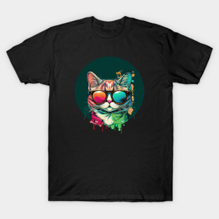 Colorful cat T-Shirt