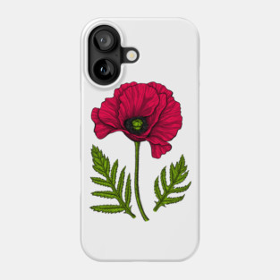 Red poppy Phone Case