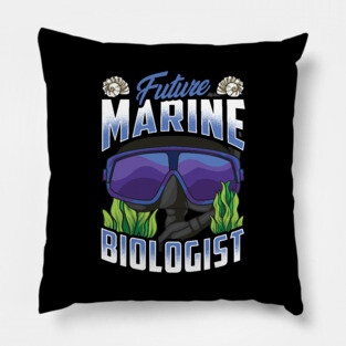 Cute Future Marine Biologist Biology Student Pillow