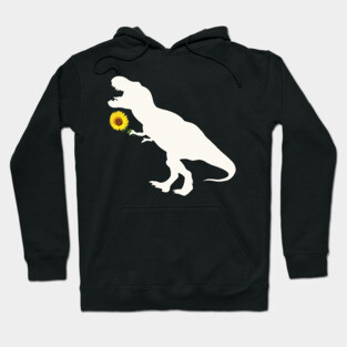 Sunflower and T rex dinosaur Hoodie