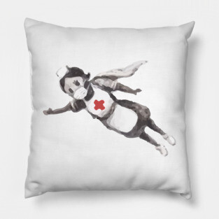 Banksy Superhero Nurse Pillow