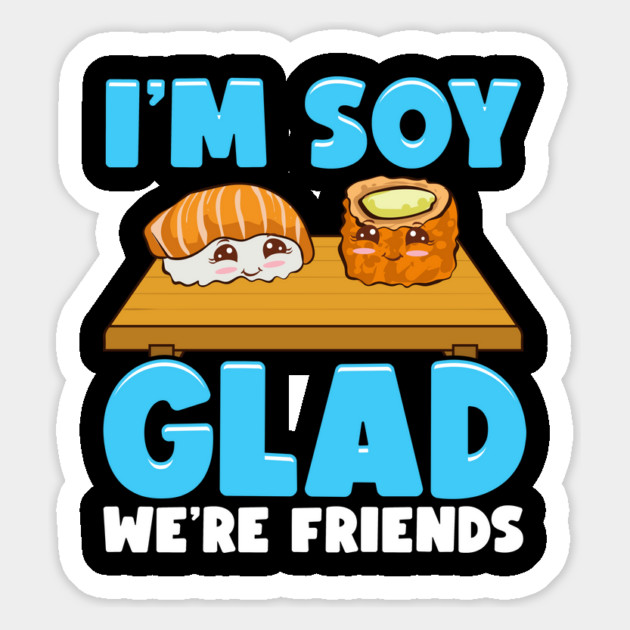 Funny Sushi and Wasabi Friends Pun Gift Magnet by creative