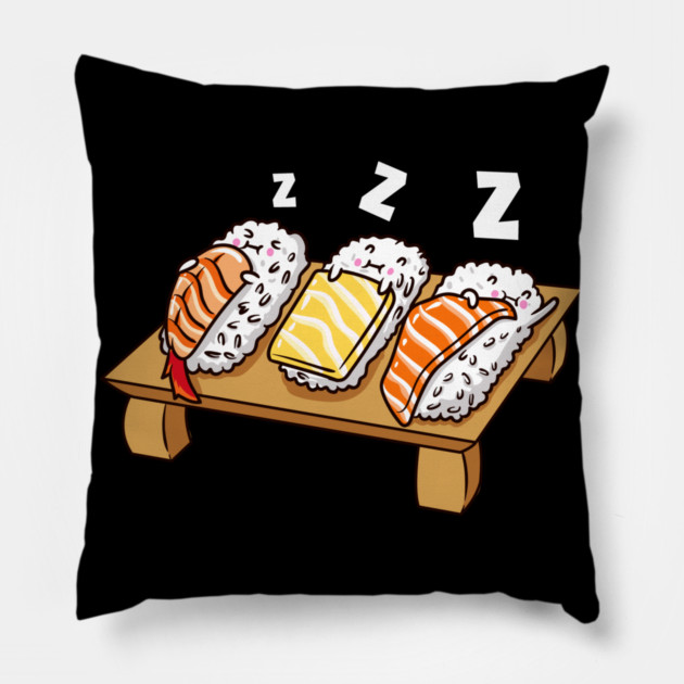 Funny Sushi sleeping on sushi board Gift Pillow by creative