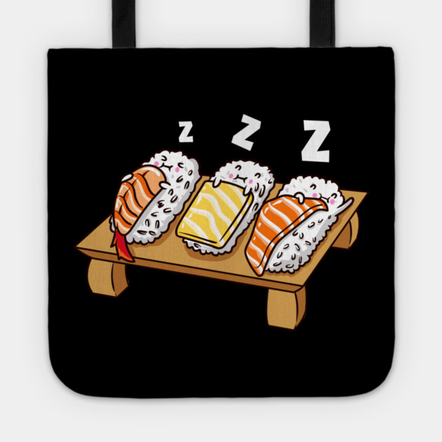 Funny Sushi sleeping on sushi board Gift Tote by creative