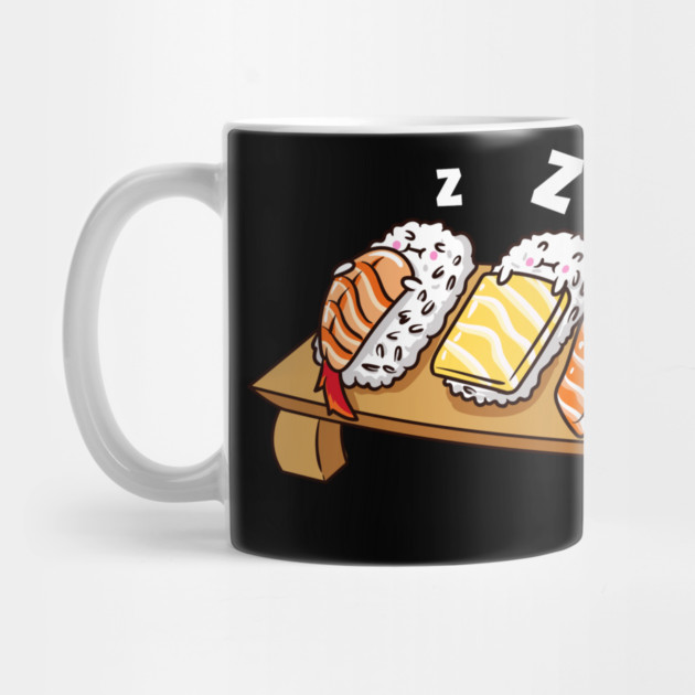 Funny Sushi sleeping on sushi board Gift by creative