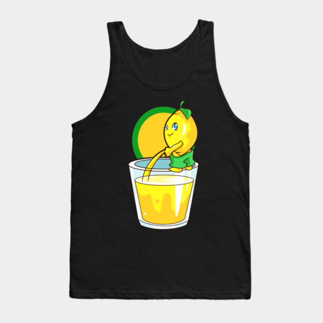 Kawaii Lemon Naughty Lemonade Pun Funny Gift Tank Top by creative