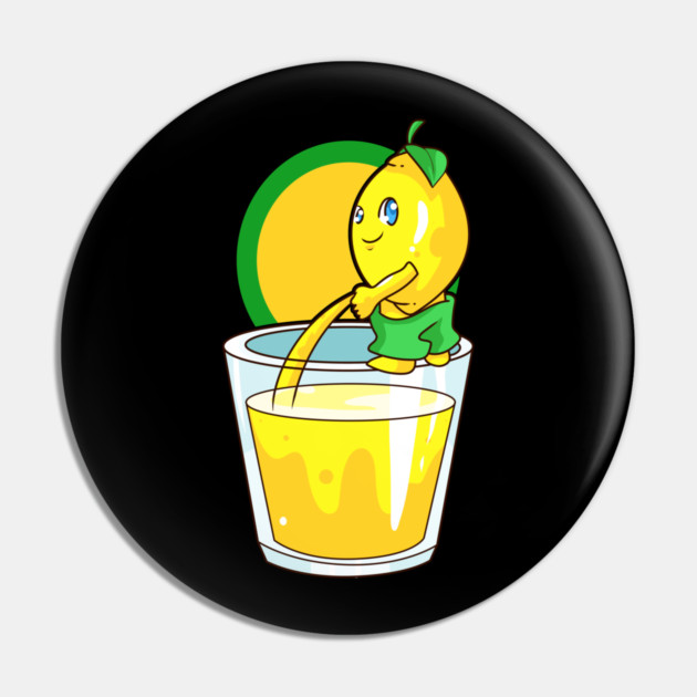 Kawaii Lemon Naughty Lemonade Pun Funny Gift Pin by creative