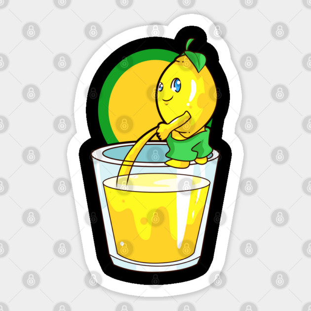 Kawaii Lemon Naughty Lemonade Pun Funny Gift Sticker by creative