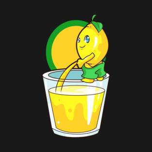 Kawaii Lemon Naughty Lemonade Pun Funny Gift T-Shirt
