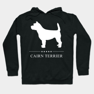 Cairn Terrier Dog White Silhouette Hoodie