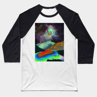 Psychedelic Landscape Baseball T-Shirt