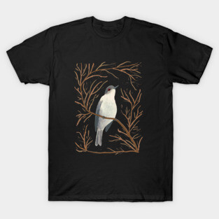 Painted bird on winter tree T-Shirt