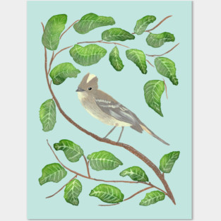 Watercolor summer bird Posters and Art