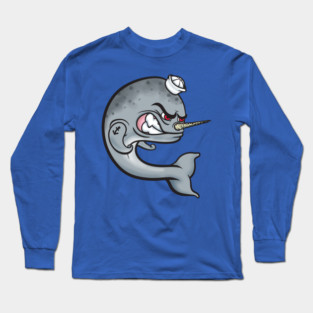 Angry Narwhal Long Sleeve T-Shirt
