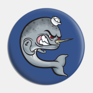Angry Narwhal Pin