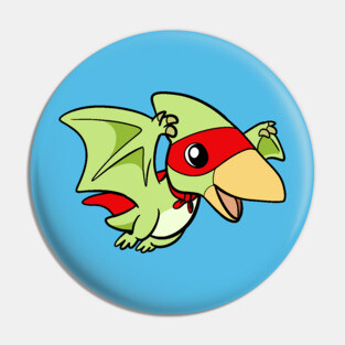 Dinosaur Super Hero Pin