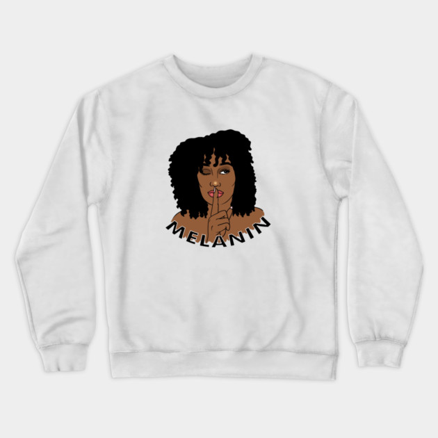 Afro Woman Melanin, Black Girl Magic Crewneck Sweatshirt by logiamerch