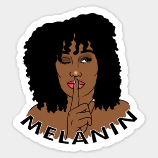 Afro Woman Melanin, Black Girl Magic Sticker