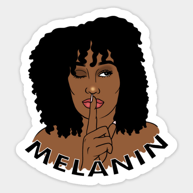 Afro Woman Melanin, Black Girl Magic Sticker by logiamerch