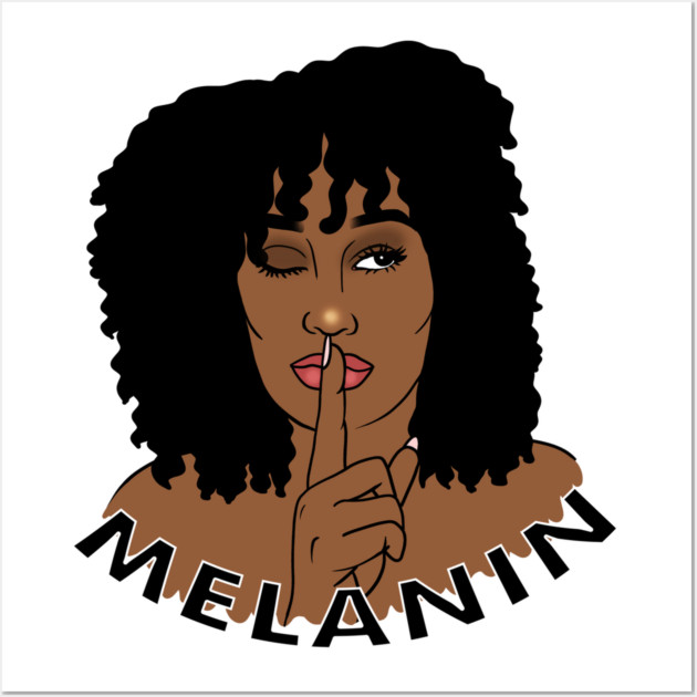 Afro Woman Melanin, Black Girl Magic Wall Art by logiamerch