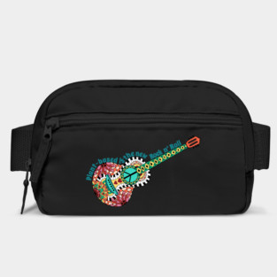 Cool Retro Guitar Design for Plant-based Vegetarian Vegan Bag