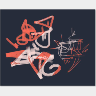 Graffiti orange Posters and Art