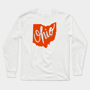 Red Ohio Long Sleeve T-Shirt