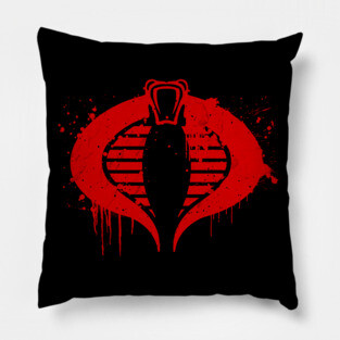 Cobra Logo (blood version) Pillow