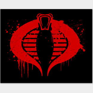 Cobra Logo (blood version) Posters and Art