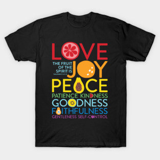 Fruit of the Spirit Christian Bible Verse T-Shirt