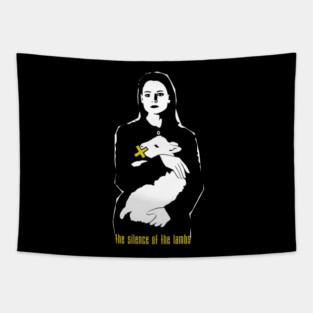 Silence of the Lambs black Tapestry
