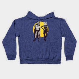 A Bat and a Cat Kids Hoodie