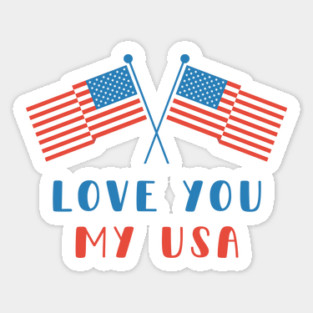Love you my USA Sticker