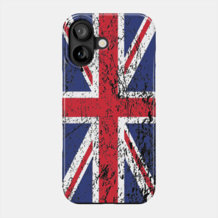 UK flag distressed Phone Case