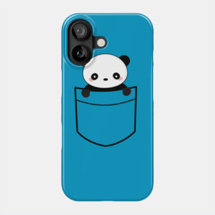 Kawaii Pocket Panda Bear T-Shirt Phone Case