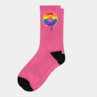 Gay Pride Donut Socks