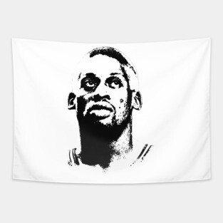 Dennis Rodman Portrait Tapestry