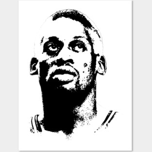 Dennis Rodman Portrait Posters and Art