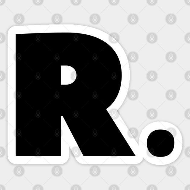 R. letter design Sticker by Tshirtiz